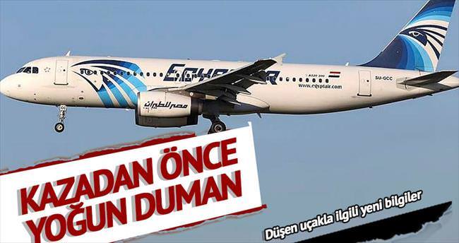 Çakılmadan hemen önce yangın sinyali