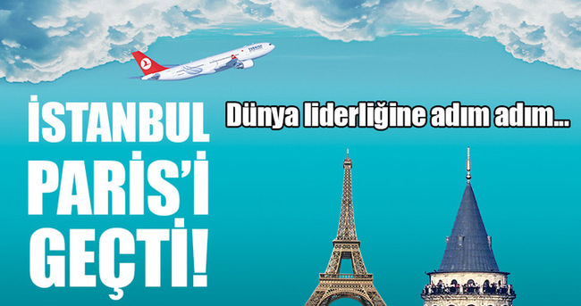 Transit uçuşta İstanbul, Paris’i geçti