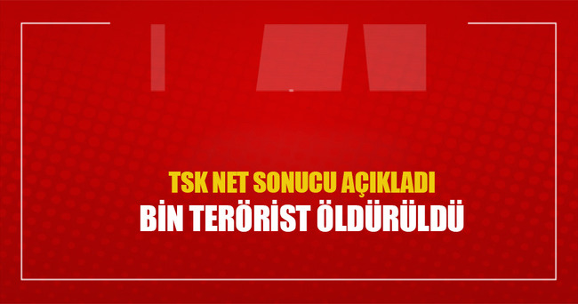 TSK: Bin terörist öldürüldü