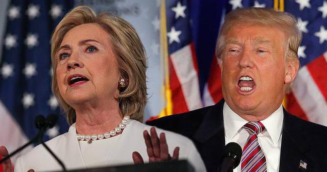 Başkanlık yarışında Clinton ve Trump karşı karşıya