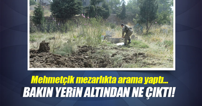 PKK’lılar mezarlığa bile patlatıcı döşemiş!