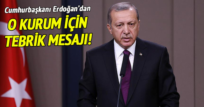 Erdoğan’dan Türk Kızılayı’na tebrik mesajı