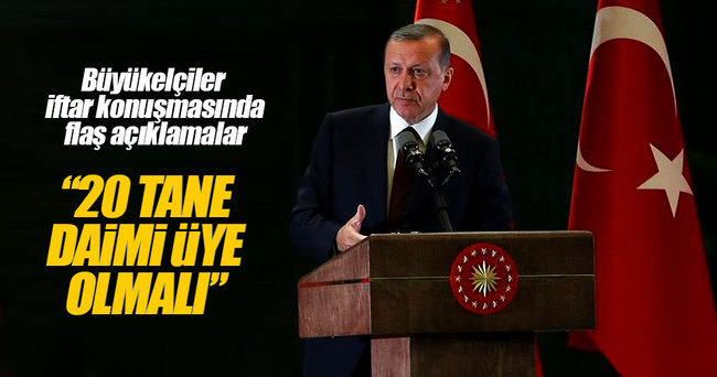 Cumhurbaşkanı Erdoğan: 196 ülkeyi 5 ülkenin dudakları arasına mahkum edemeyiz