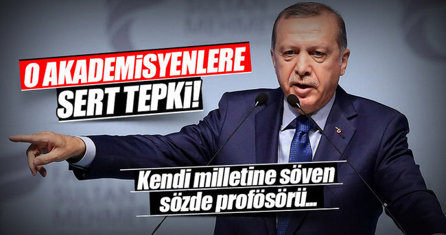 Cumhurbaşkanı Erdoğan’dan o akademisyenlere sert tepki!