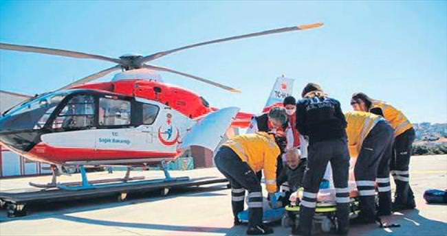 Havalı ambulans can kurtarıyor