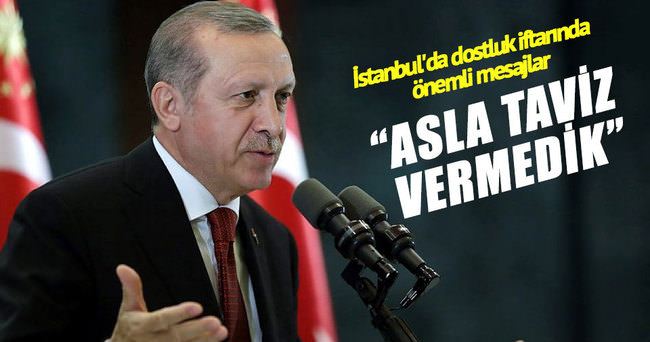 Cumhurbaşkanı Erdoğan: Asla taviz vermedik