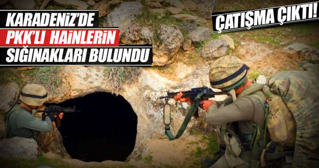 Asker Gümüşhane’de PKK’ya ait depo ve sığınak buldu