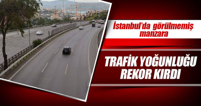 İstanbul boşaldı! İşte trafik yoğunluk oranı