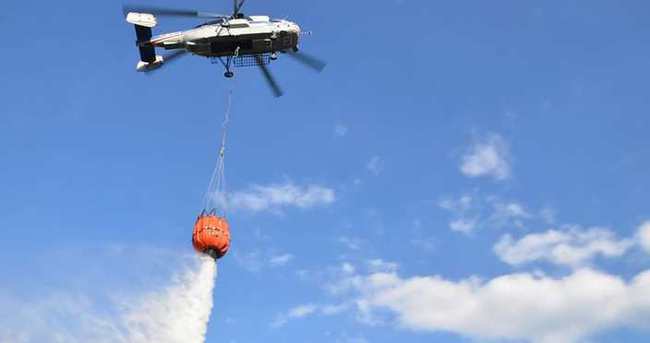 Bursa’da yangın söndürme helikopteri hedefi şaşırdı