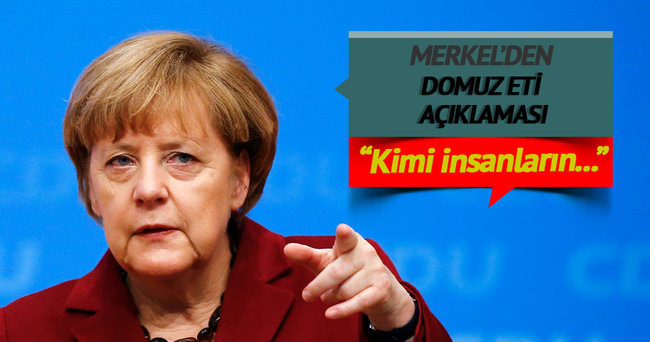 Merkel’den domuz eti açıklaması