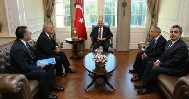 Başbakan Yıldırım’ın DSP Genel Başkanı Aksakal’ı kabulü