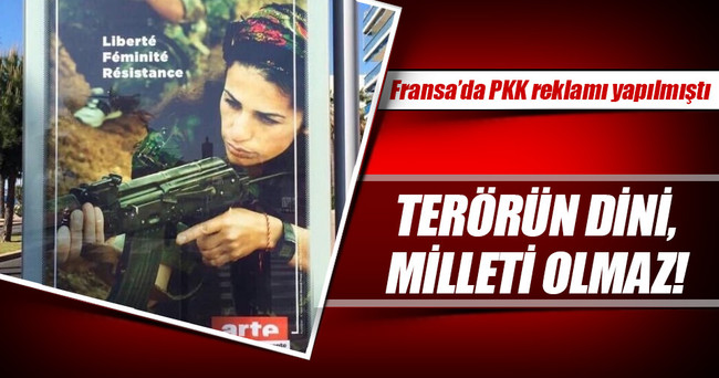 Fransa sokaklarında PKK reklamı yapılmıştı