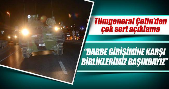 Jandarma Harekat Başkanı: TSK darbe girişimini reddediyor
