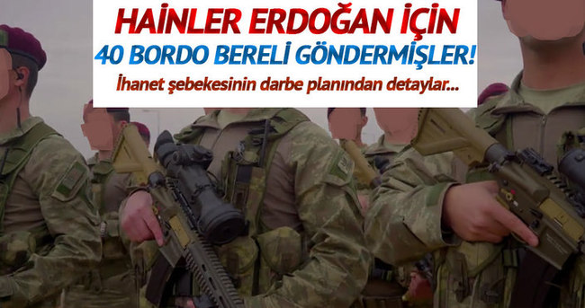 Erdoğan için 40 bordo bereli göndermişler