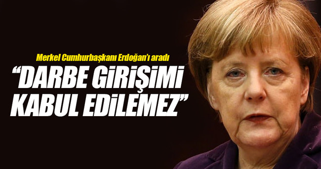 Merkel, Cumhurbaşkanı Erdoğan’ı aradı
