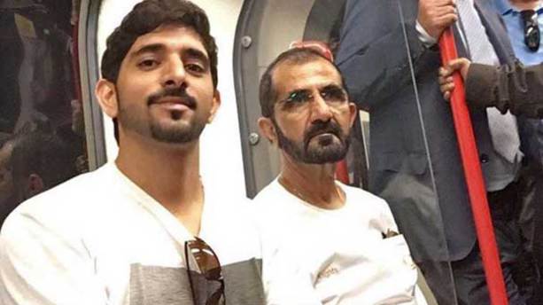 Dubai şeyhinden metro selfiesi