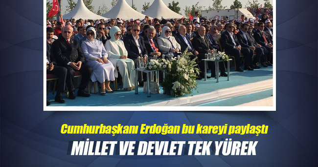Erdoğan’dan protokol fotoğrafı