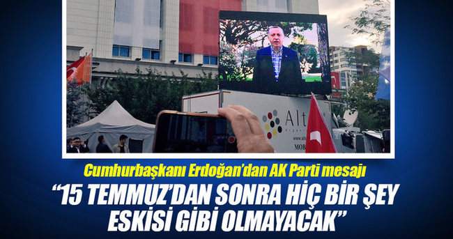 Cumhurbaşkanı Erdoğan’dan AK Parti mesajı