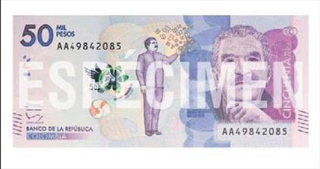 Marquez’in fotoğrafı banknota basıldı