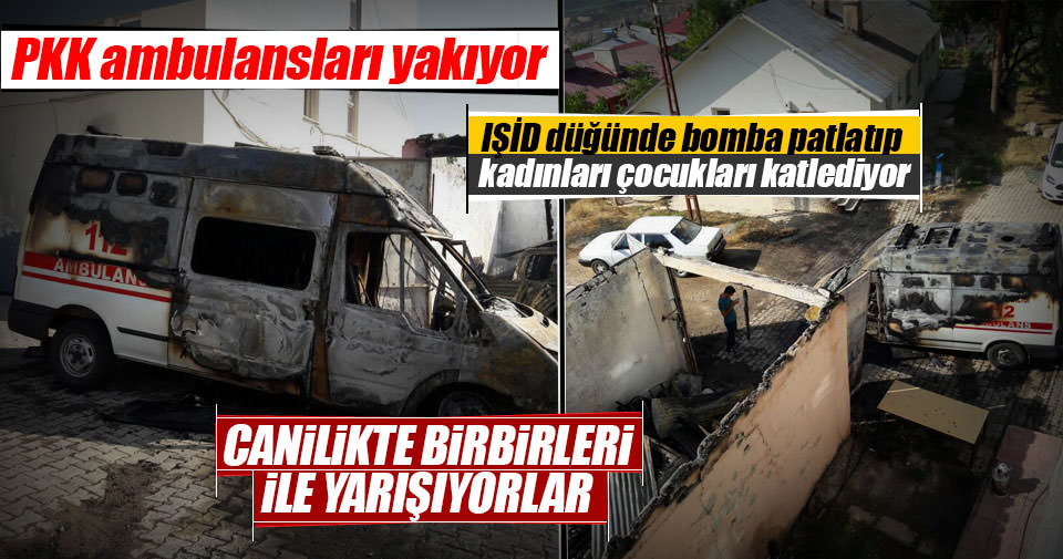 PKK’lı teröristler Tunceli’de ambulans yaktı