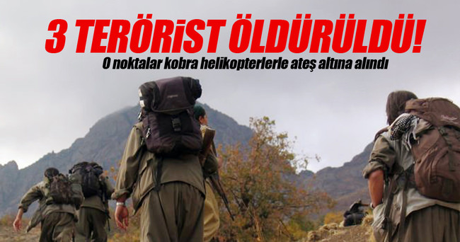 PKK’lı 3 terörist öldürüldü!