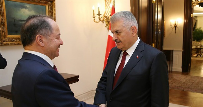Başbakan Yıldırım Barzani’yi kabul etti