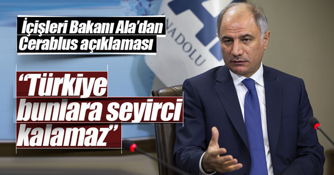 İçişleri Bakanı Efkan Ala: Türkiye bunlara seyirci kalamaz
