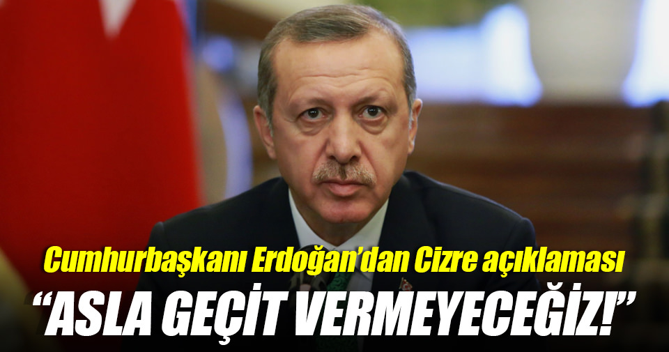 Erdoğan’dan Cizre saldırısına tepki