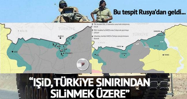 Rus medyası: IŞİD Türkiye sınırından silinmek üzere