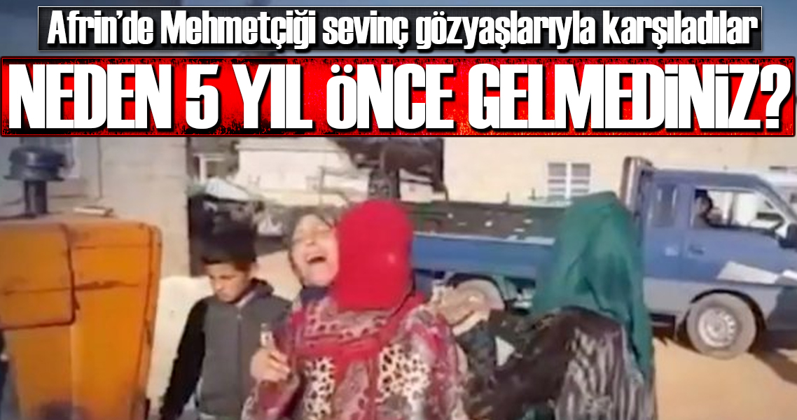 Afrin'de Mehmetçiği sevinç gözyaşlarıyla karşıladılar Afrin'de Mehmetçiği sevinç gözyaşlarıyla karşıladılar