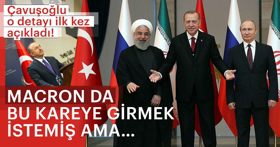 Çavuşoğlu açıkladı Macron da bu kareye girmek istemiş ama Çavuşoğlu açıkladı Macron da bu kareye girmek istemiş ama
