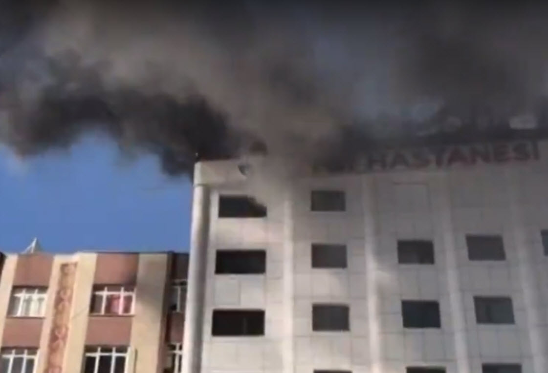 Sultanbeyli'de hastanede yangın
