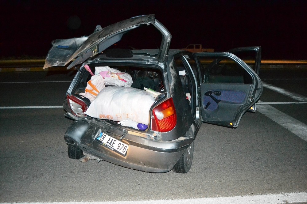 Konya’da iki otomobilin çarpıştığı kaza ucuz atlatıldı