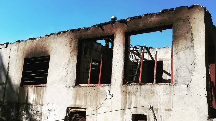 Boş ev alev alev yandı Van Haberleri