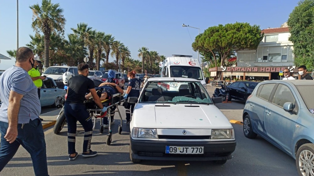 Kusadasi Nda Otomobil Yayaya Carpti 1 Yarali Aydin Haberleri