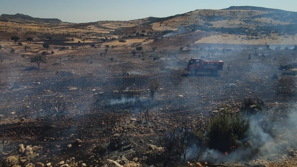 İslahiye’de tarım alanında yangın çıktı