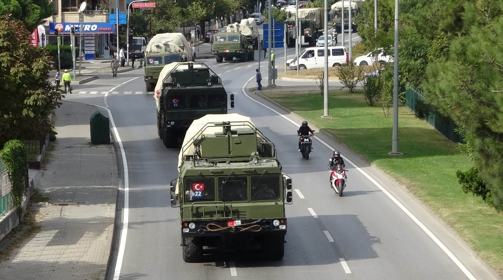 S-400’ler test atışlarını başarı ile tamamlayıp Ankara’ya gitmek için yola çıktı