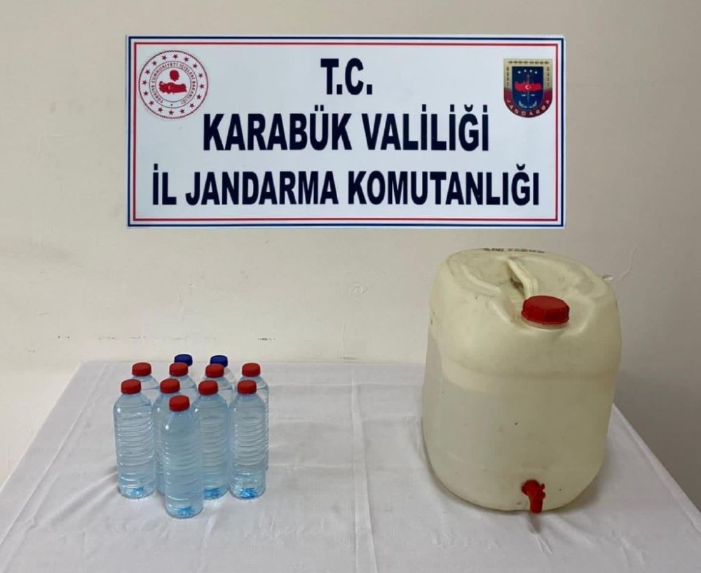 Evde sahte alkol yapan şahıs yakalandı Karabük Haberleri