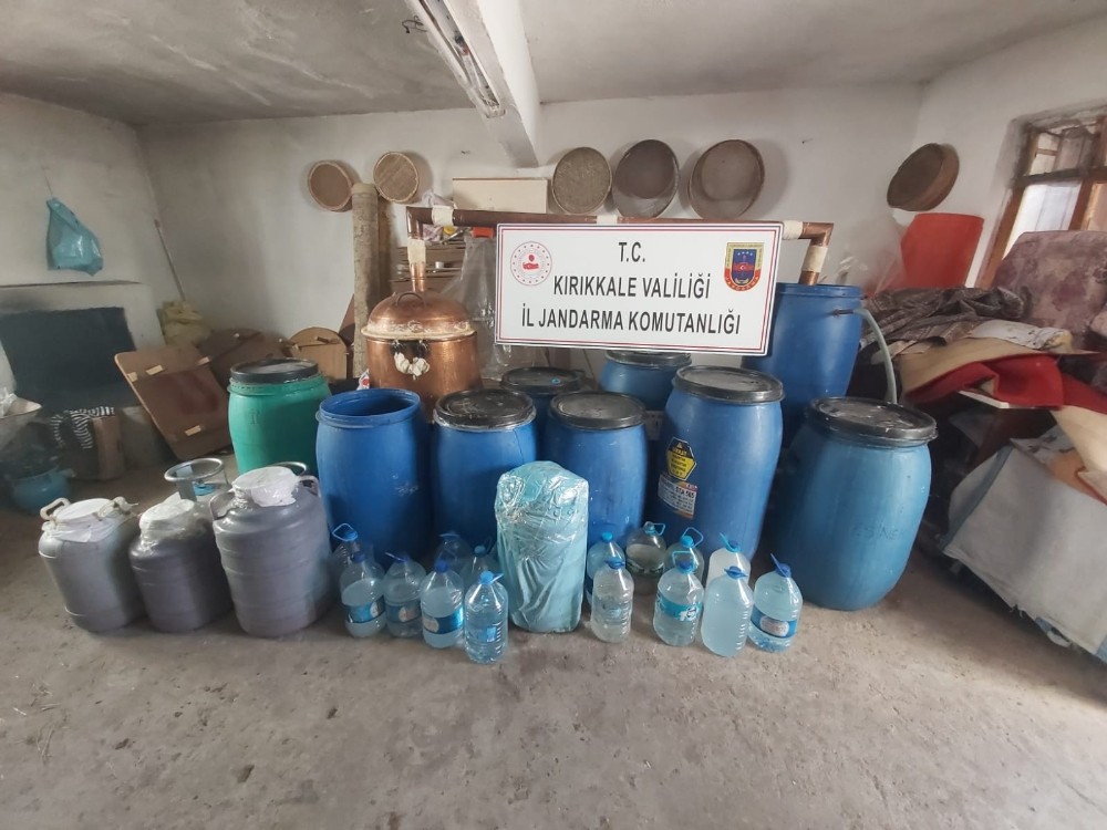 Kırıkkale’de sahte içki operasyonu: Bin 150 litre ele geçirildi