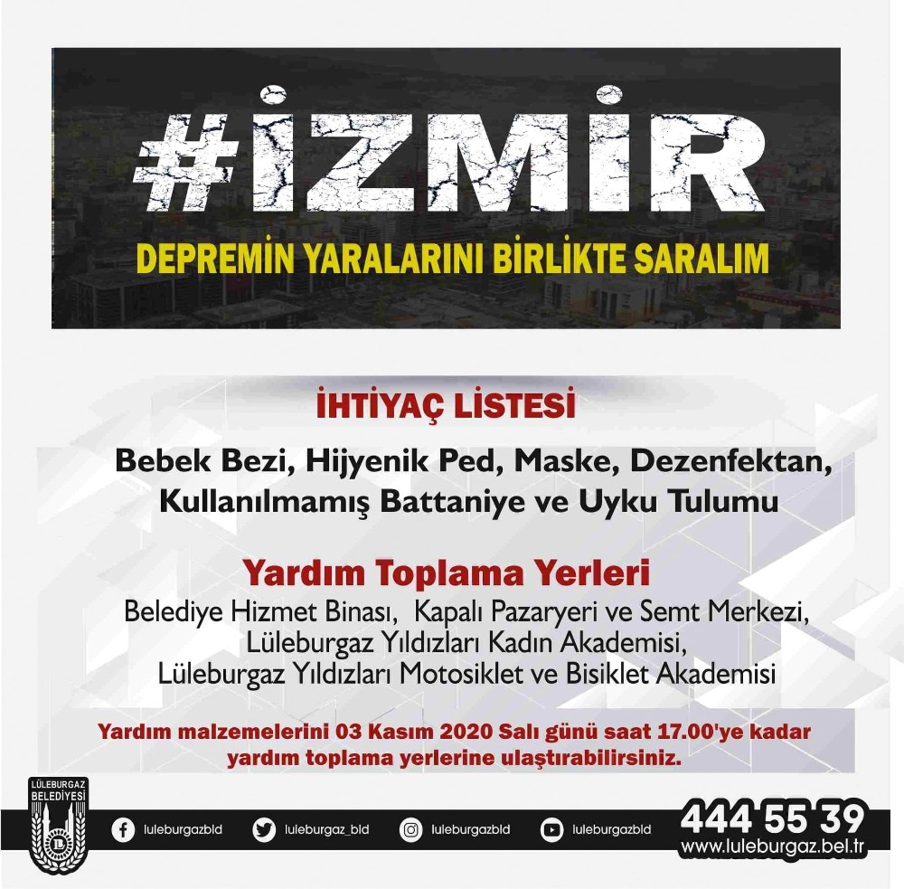Lüleburgaz’dan İzmir için kampanya