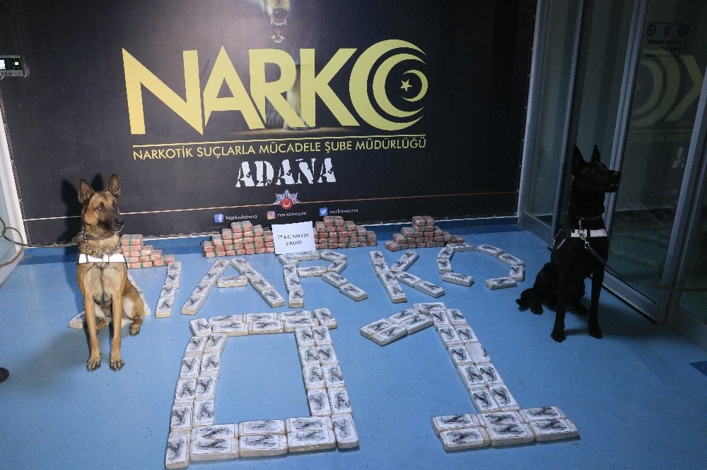 Adana’da 77 kilo 500 gram eroin ele geçirildi