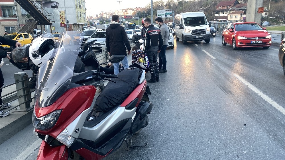 Özel İstanbul’da kaza yapan spor eğitmenine yoldan geçen doktor müdahale etti