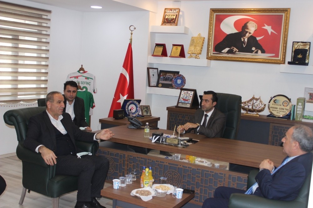 AK Parti Şırnak Milletvekili Birlik, Cizre TSO Başkanı Sevinç ile bir araya geldi