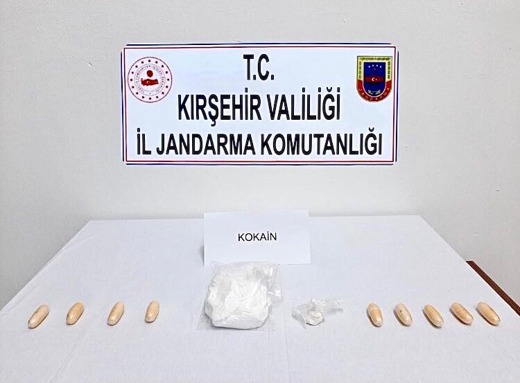 Kırşehir’de jandarma 208 gram kokain ele geçirdi