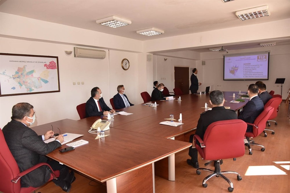 Karaman’da 112 Acil Çağrı Merkezi hizmetleri ele alındı