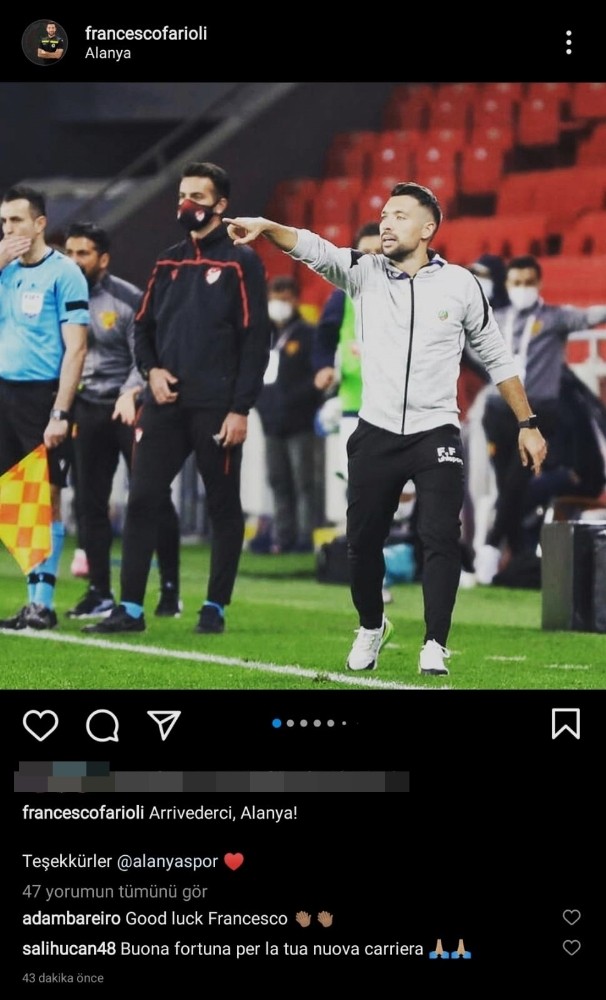 Alanyaspor’un antrenörü gidişini sosyal medyadan duyurdu