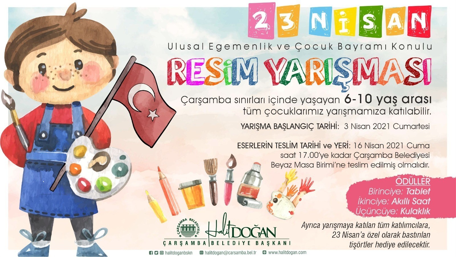 carsamba belediyesinden 23 nisan konulu resim yarismasi samsun haberleri
