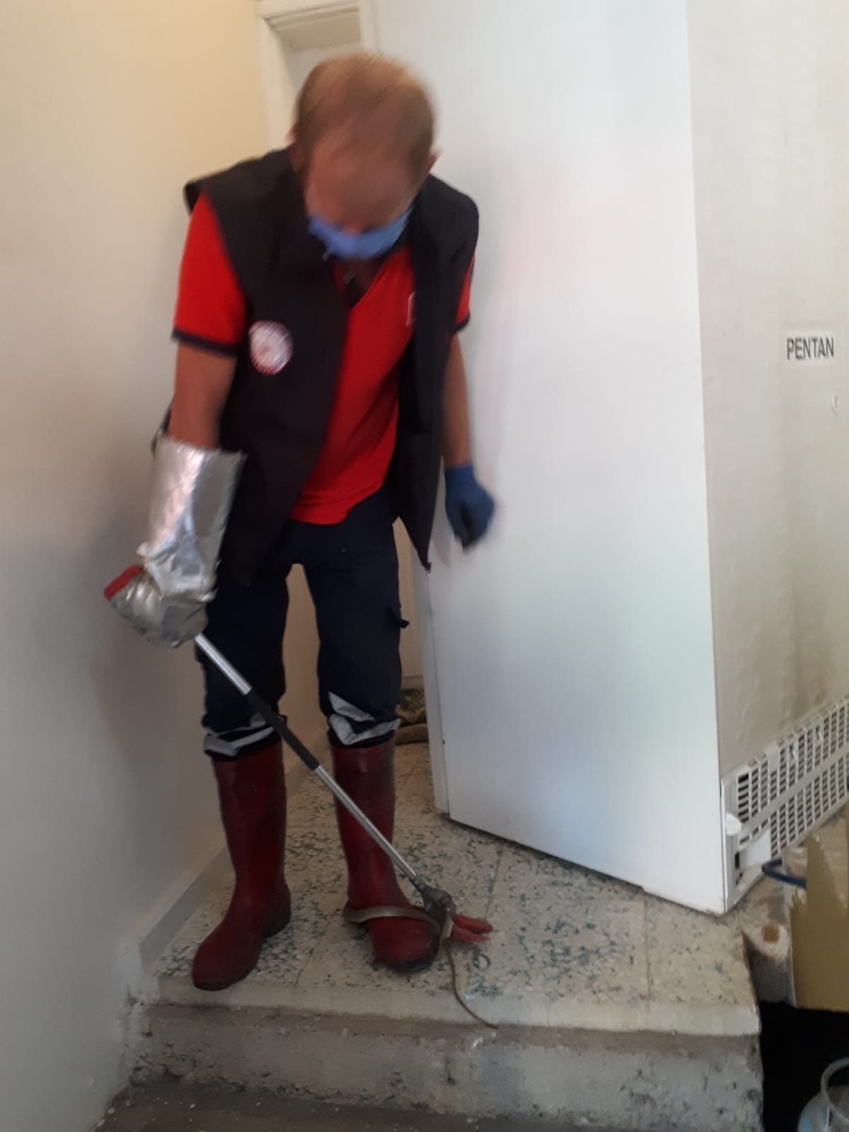 Tarsus’ta eve giren yılanı itfaiye ekipleri çıkarttı Mersin Haberleri