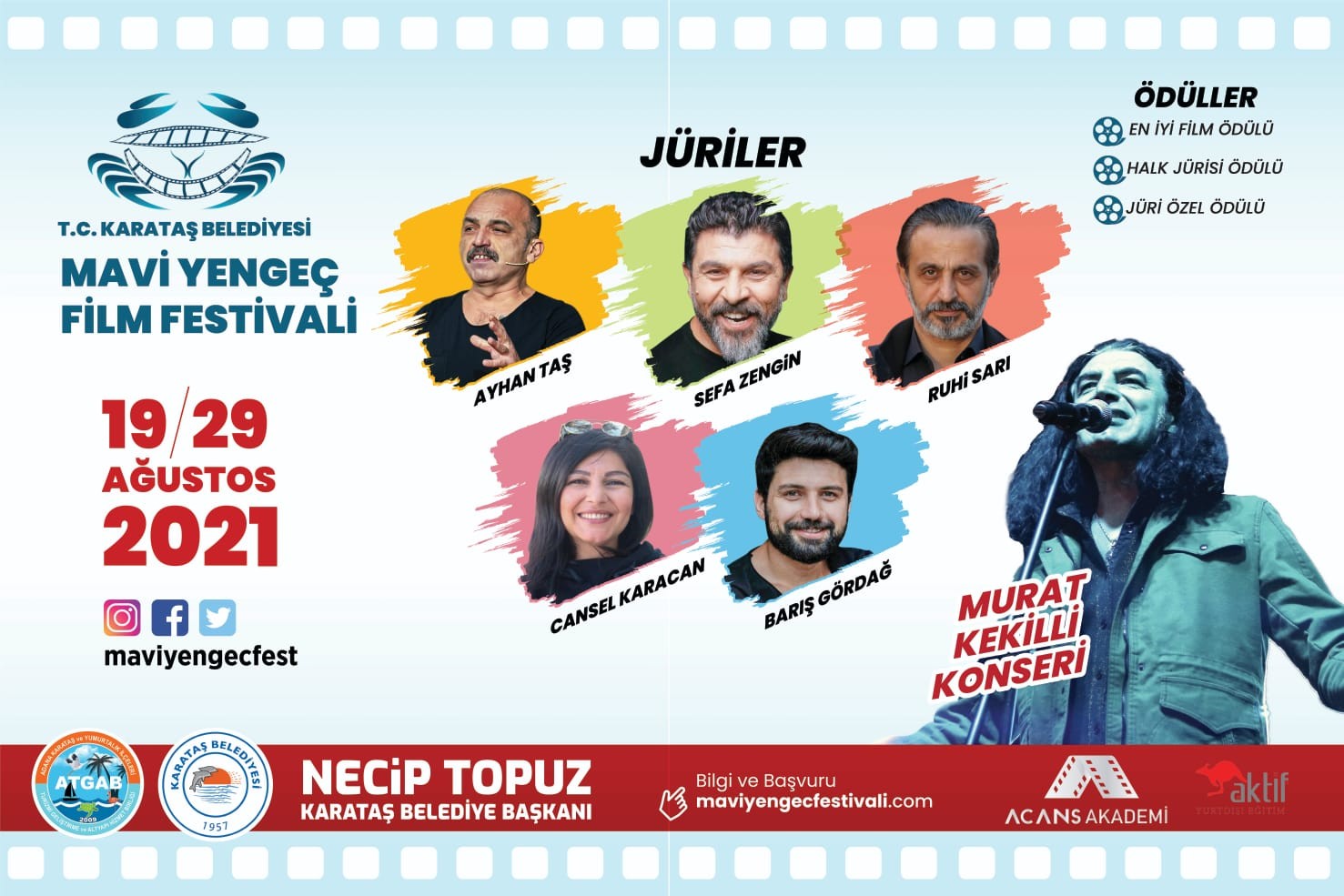 1. Ulusal Mavi Yengeç Kısa Film Festivali, Karataş’ta yapılacak