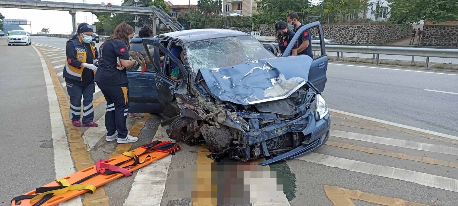 Trabzon’da meydana gelen kazada 1 kişi öldü, 3 kişi yaralandı